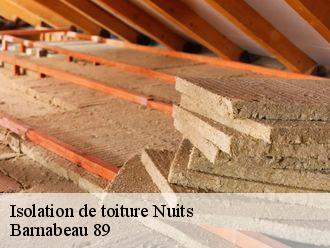 Isolation de toiture  nuits-89390 Barnabeau 89